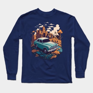 Vintage Car Illustration Long Sleeve T-Shirt